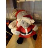 Two stuffed Elliot & Button elephant toys with Christmas theme