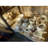 Four trays of Staffordshire ironstone ceramics