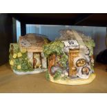 Two decorative ceramic Beatrix Potter themed teapots