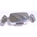 SILVER PILL BOX. Silver sweet pill box