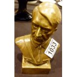 HITLER BUST. Brass Hitler bust H - 14 c