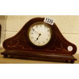 MANTEL CLOCK. Inlaid mantel clock