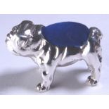 BULLDOG SILVER PIN CUSHION. Silver bulld