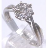 18 CT RING. 18 ct white gold 0,26 ct dia