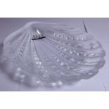 LALIQUE SCALLOP BOWL. Lalique crystal gl