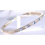 9 ct gold fancy solid sapphire and diamo