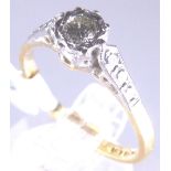 18 ct gold and platinum antique diamond