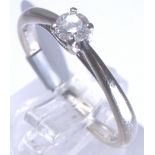 9 ct white gold 0.15 ct diamond solitair