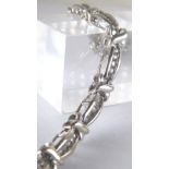 10 K white gold and diamond bracelet wit