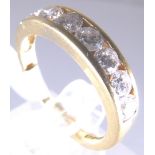 18 ct gold 1.00 ct seven stone diamond h