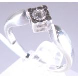 9 ct white gold 0.10 ct diamond solitair