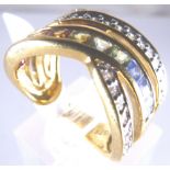 14 ct gold plated silver ring, 5.0 ct of