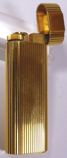 Boxed Must de Cartier gold plated lighte