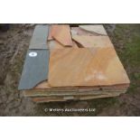 *APPROX 12 SQ METRES OF INDIAN SANDSTONE CRAZY PAVING