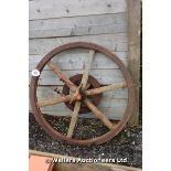 *VICTORIAN CAST IRON PULLEY, 1300MM DIAMETER