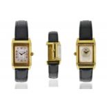 18ct and diamond set gold ladies' Jaeger LeCoultre Reverso Duetto wristwatch, case length