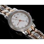 Ladies' Radley wristwatch, circular dial with date aperture, on a bicolour stainless steel bracelet,