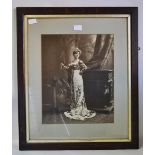 A Victorian black and white photograph of the stage actress Jessie Millward (1861-1932) in a