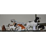 Beswick dogs: setter, spaniels, collies (9)