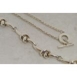 Links of London knot bracelet and a Links of London Toggle clasp necklace