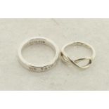 Two Tiffany & Co silver rings