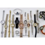 *Selection of approximately fifteen mainly ladies' wristwatches (Lot subject to VAT)