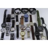 *Selection of approximately twenty mainly gentlemen's wristwatches (Lot subject to VAT)