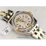 Ladies' Breitling Callisto bi-colour wristwatch, circular cream dial with date aperture at 3 o'