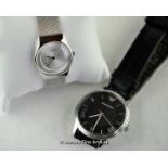 *Storm stainless steel wristwatch with circular silvered dial, boxed; together with an Emporio
