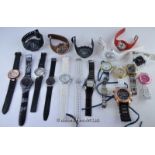 *Bag of approximately twenty mixed wristwatches including Sekonda and Swatch (Lot subject to VAT)