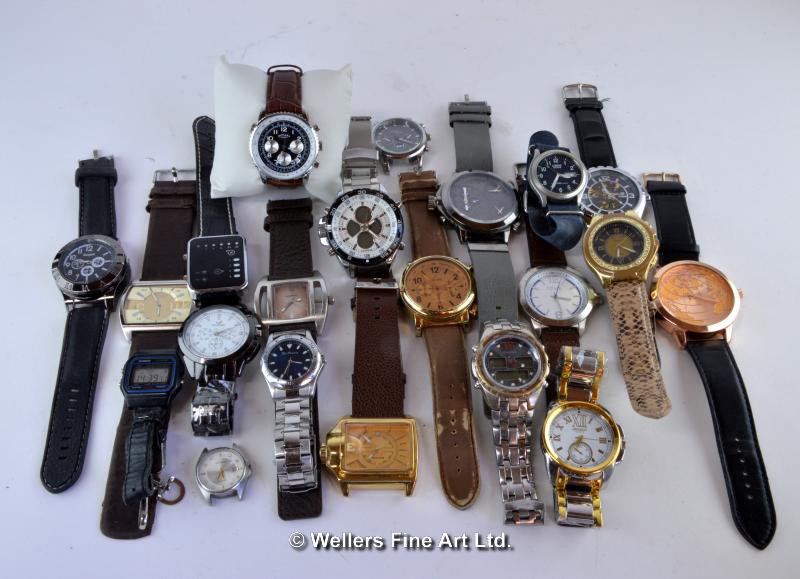 *Bag of approximately twenty mixed wristwatches including Sekonda, Lorus and Diesel (Lot subject