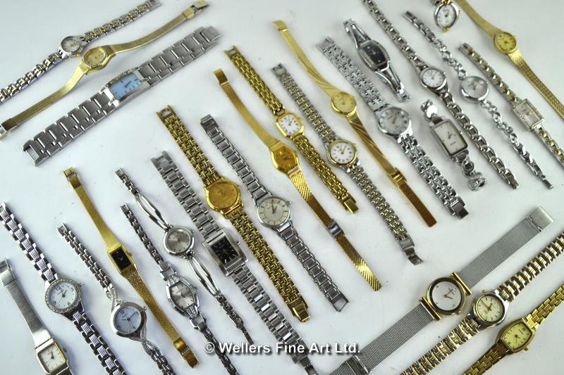 *Bag containing approximately twenty-seven ladies' bracelet wristwatches including Sekonda, Citizen,