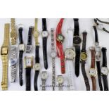 *Selection of approximately twenty mainly ladies' wristwatches (Lot subject to VAT)