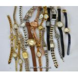 *Bag containing approximately twenty ladies' mixed wristwatches, including Rotary, Seiko, Sekonda (