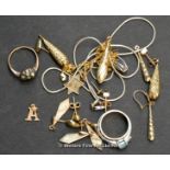 *Bag containing a selection of mostly 9ct jewellery, gross weight 21.5 grams (Lot subject to VAT)