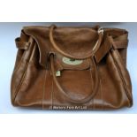 A Mulberry "Bayswater" handbag, oak colour, the base 37cm wide