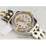 Ladies' Breitling Callisto bi-colour wristwatch, circular cream dial with date aperture at 3 o'