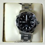 *Tag Heuer Aquaracer gentlemen's stainless steel wristwatch, calibre 5, automatic, 500m/1600ft,