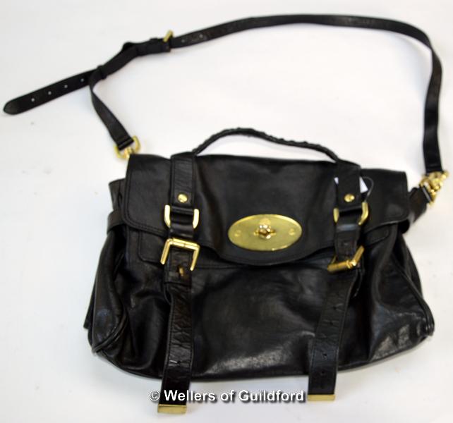 A Mulberry 'Alexa' handbag, black leather