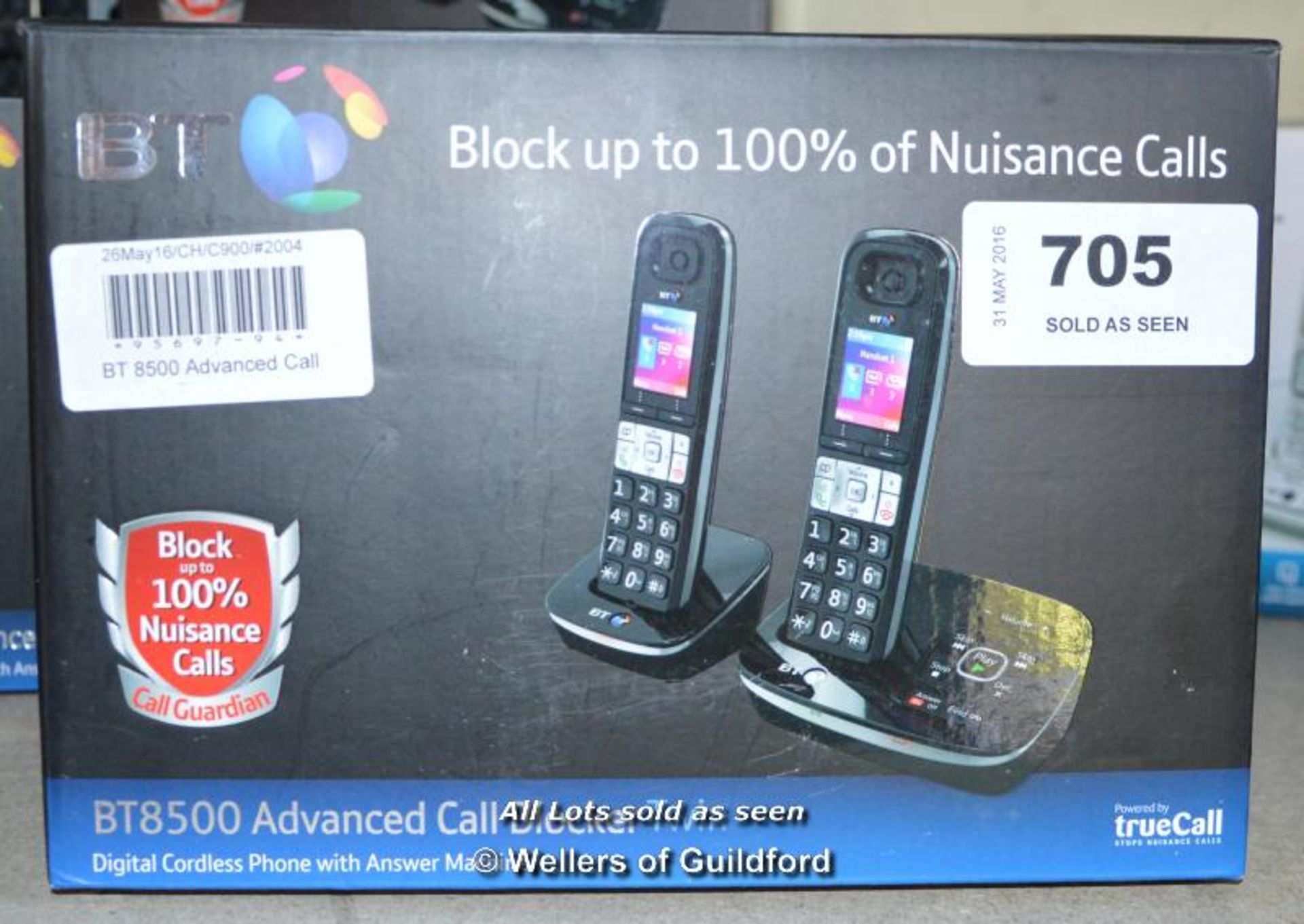 *BT 8500 ADVANCED CALL BLOCKER CORDLESS HOME PHONE (TWIN HANDSET PACK) (2004) (95697-94)