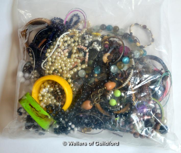Sealed bag containing costume jewellery, weighing approximately 2.28 kilograms