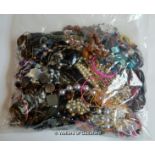 Sealed bag containing costume jewellery, weighing approximately 3.16 kilograms