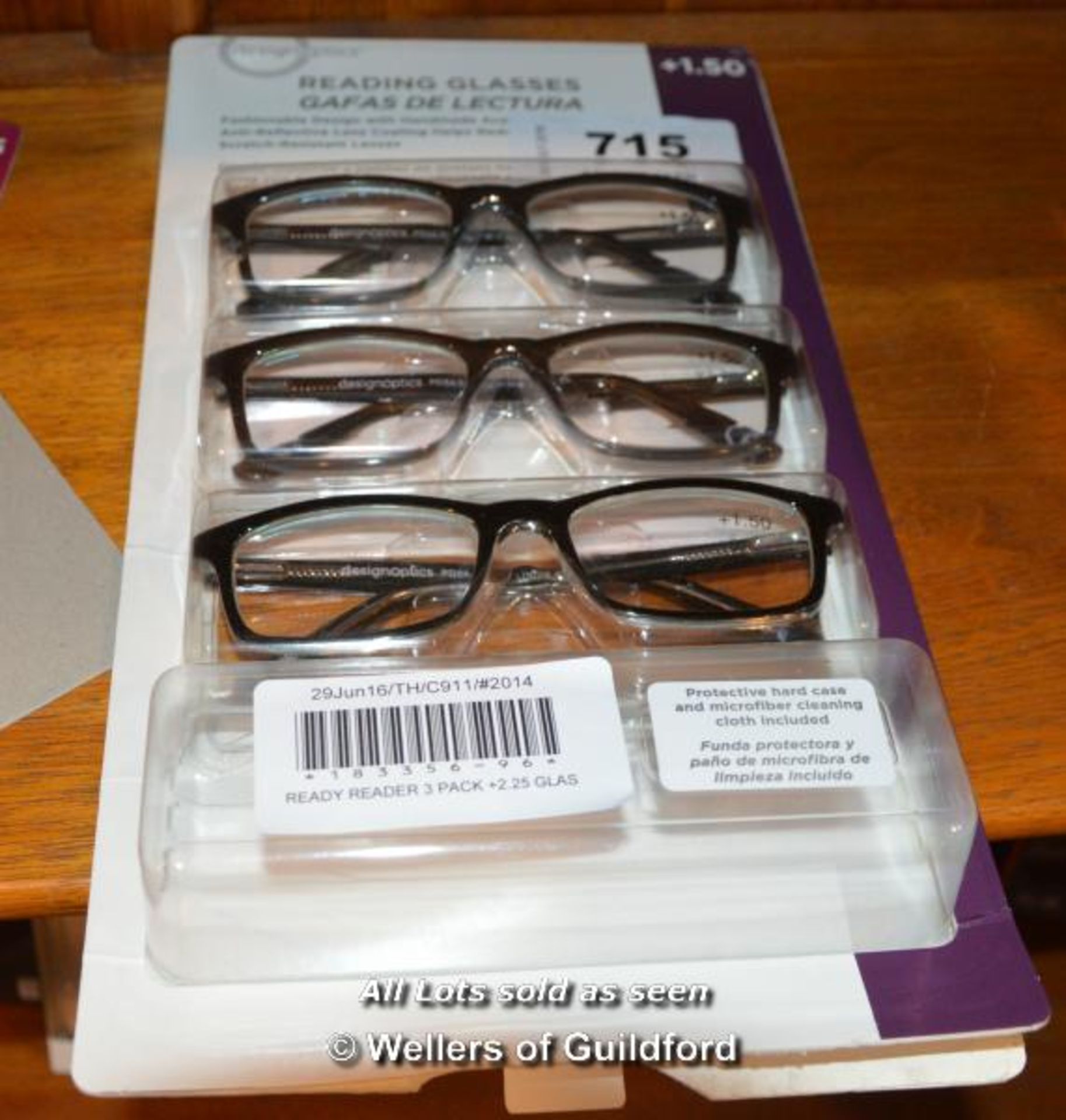 *READY READER 3 PACK +2.25 GLASSES (2014)