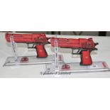 *Deadpool inspired Custom Hand Painted Desert Eagle With Stand (Lot subject to VAT)