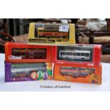 5 Boxed Corgi Limited Buses including 100th New Bus, City Bus The New Millennium Year Of The