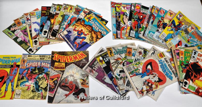 Marvel comics - Spiderman, a collection of approximately 50 Spiderman comics from the 1980's and