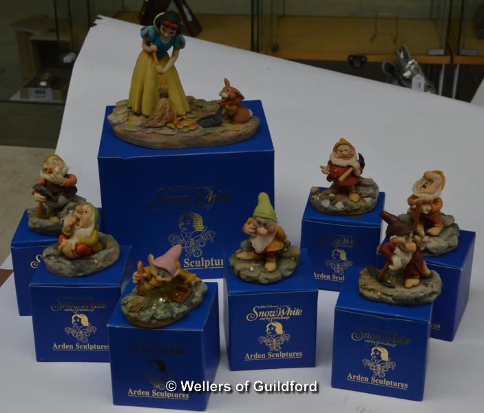 Arden Sculptures: Snow White and the Seven Dwarfs, boxed, as new.