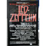 Led Zeppelin - Knebworth Park poster signed by the promoter Frederick Bannister, 285/1000 framed and