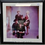 The Beatles - framed and glazed photo of The Beatles at a photo shoot