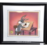 Animation - a framed and glazed Warner Bros cell "Aint I a Stinker", signed by Chuck Jones,